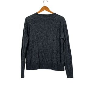 J Crew Men's Lamb's Wool Blend‎ Crew Neck Pullover Sweater Sz M Dark Gray Preppy